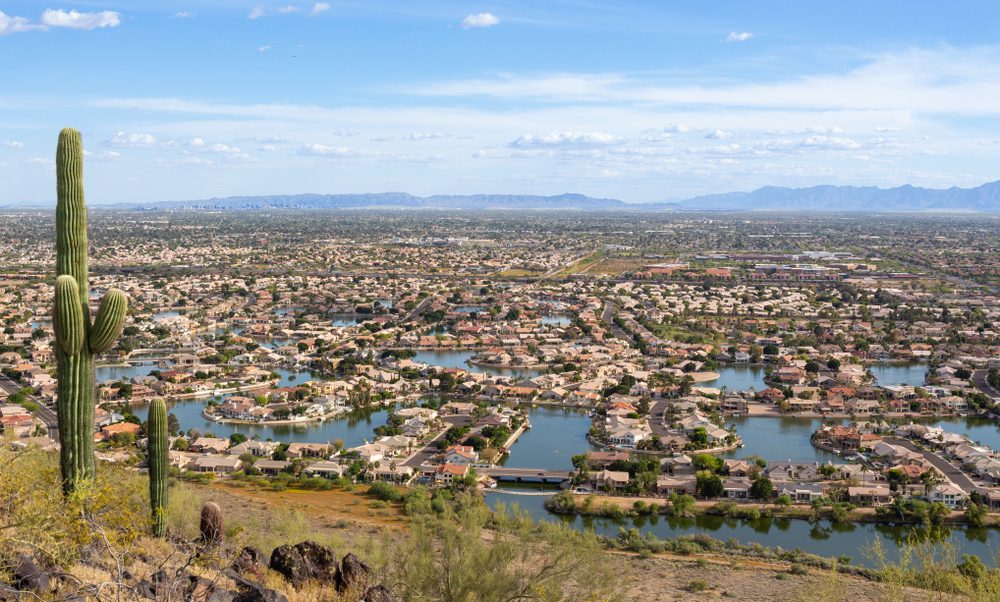 landscape view glendale arizona in summer