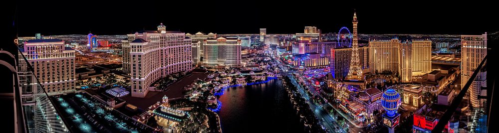 Las Vegas skyline with casinos