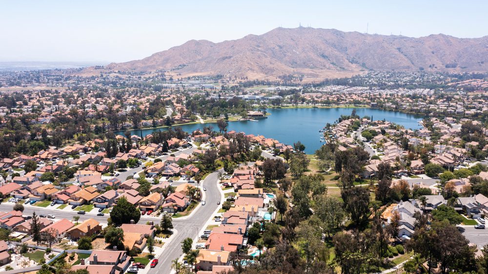 Daytime,Aerial,View,Of,A,Suburban,Neighborhood,In,Moreno,Valley,